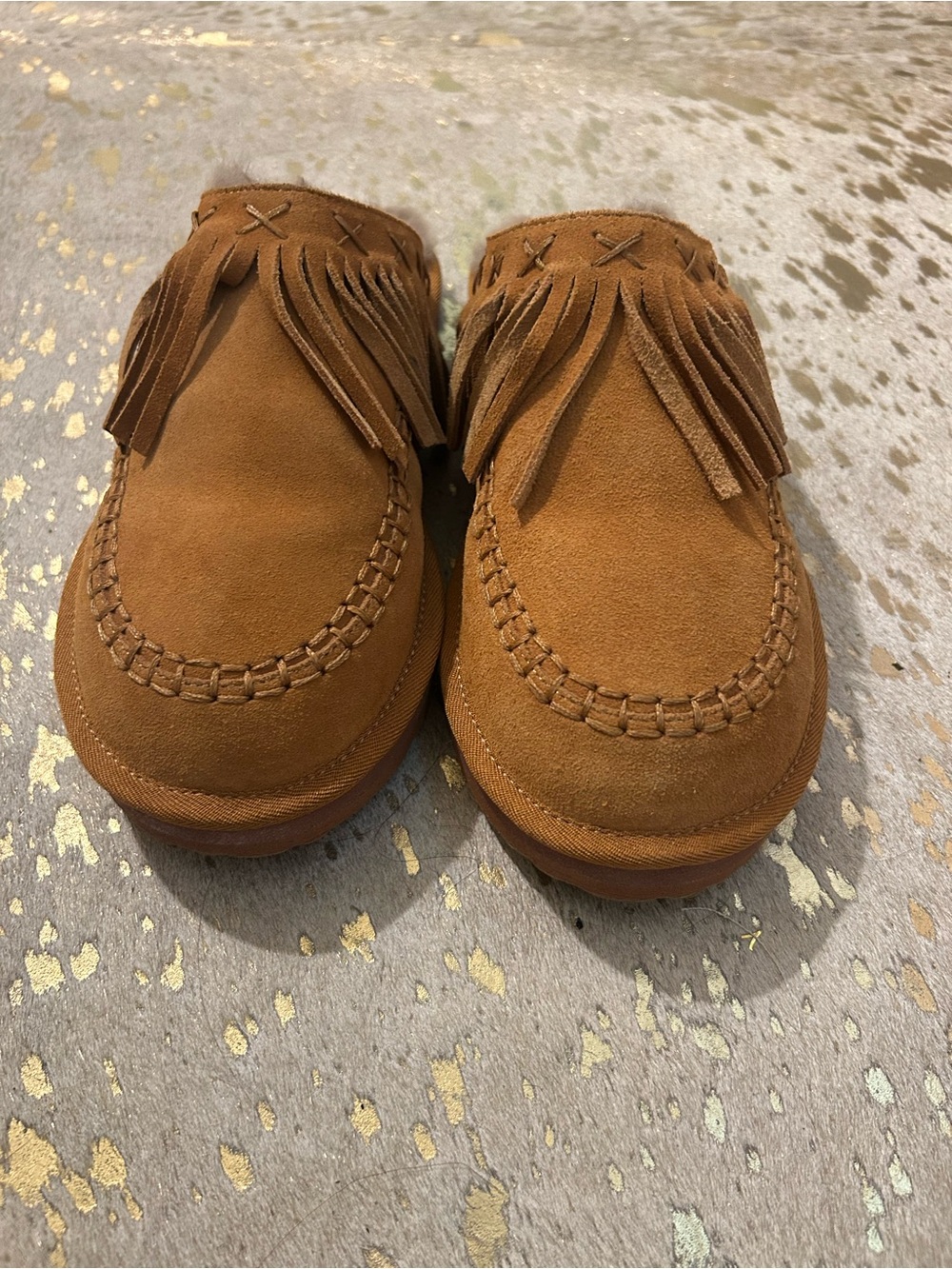 Free People Fallon Fringe Mules